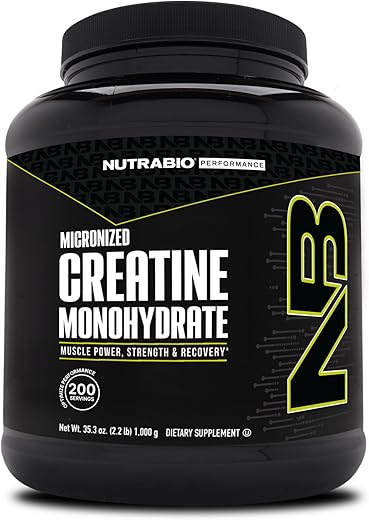 Creatina Monohidratada em Pó Pura (1000 g) – Suporte para Energia, Recuperação e Força Muscular – Testada por HPLC – Pó de Creatina de Grau Puro - NutraBio