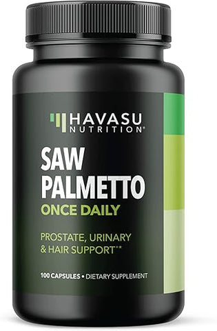 HAVASU NUTRITION - Saw Palmetto para a Saúde da Próstata Masculina | Suporte para a Próstata Masculina | Potente Saw Palmetto para DHT, Saúde Urinária e da Próstata | Fornecimento de mais de 3 Meses de Saw