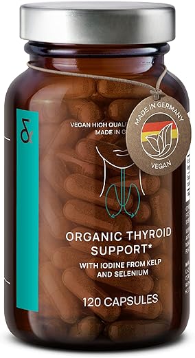 CLAV - Suplemento Orgânico de Suporte à Tireoide com Iodo de Algas Marinhas Orgânicas e Selênio de Extrato de Semente de Mostarda – 120 Cápsulas – Natural para Homens