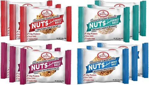 Betty Lou's - Betty Lou’s Energy Balls – Pack Variedade de Proteínas | Bolinhas de Proteína sem Glúten | Não Transgênico, Alto Teor de Fibra, Sem Açúcares Refinados | Energia Saudável para Adultos
