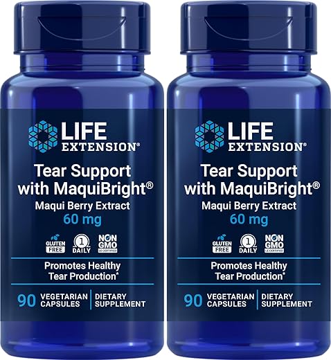 Suporte para Lágrimas com MaquiBright, 90 Cápsulas Vegetais (Pacote com 2) – Compre Agora! - Life Extension