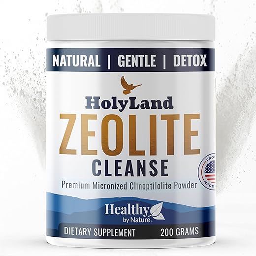 Healthy by Nature - Zeolite Cleanse HolyLand – Pó Detox de Zeolita (200g) – Ativado Naturalmente – Micronizado 0-25 – Detox Completo para Mulheres, Homens – Suporta Energia, Foco