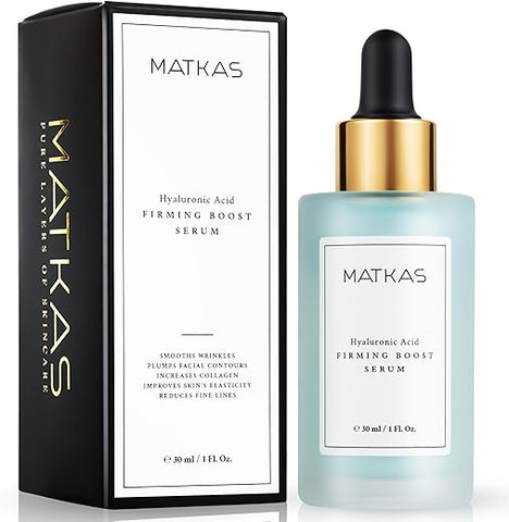 Serum de Ácido Hialurônico Puro Triplo Coreano para o Rosto 2%% Niacinamida B3 Vitamina B5 8 Peptídeos para Firmeza Profunda, Rugas Preenchidas, Hidratação Radiante, Anti-Envelhecimento Acido - MATKAS