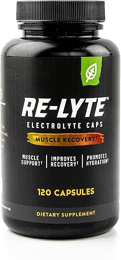 Re-Lyte Cápsulas para Recuperação Muscular, 120 Unidades – Marca de Produto - REDMOND