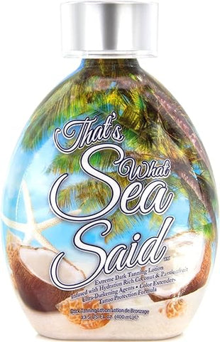 DARK TANS EXCLUSIVE - Acelerador de Bronzeamento That’s What Sea Said – Para Camas de Bronzeamento Internas e Banhos de Sol ao Ar Livre – Seguro para Rosto, Corpo e Tatuagens – Com Óleo de Coco – Sem Bronzer