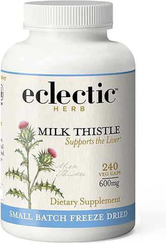 ECLECTIC INSTITUTE - Eclectic Institute Leite de Cardo Cru Não-OGM Liofilizado | com Silimarina para Suporte Hepático – Desintoxicação, Limpeza | 60g