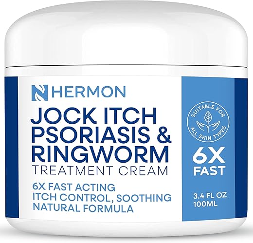 Hermon - Creme Antifúngico Jock Itch, Creme para Psoríase, Tratamento para Micose em Humanos, Tratamento para Psoríase, Tratamento para Couro Cabeludo com Psoríase, Creme para Micose em Humanos, Pés