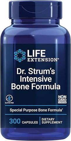 Fórmula Intensiva para Saúde Óssea Dr. Strum’s da Life Extension – Cissus quadrangularis, Cálcio, Vitamina D3, K2, Magnésio, Zinco, Potássio, Boro – Suporte para a Saúde Óssea – Livre de Glúten