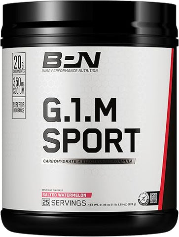 BPN G.1.M Go One More Sport – Combustível para Treinamento de Resistência, Eletrólitos e Calorias, Sal Rosa do Himalaia, Melancia Salgada – 500g - BARE PERFORMANCE NUTRITION