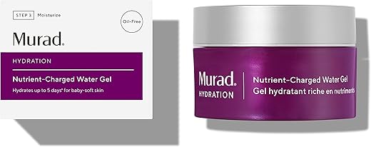 Gel Hidratante Facial Murad Nutrient-Charged Water – Fórmula Leve com Minerais, Vitaminas e Peptídeos, 50ml