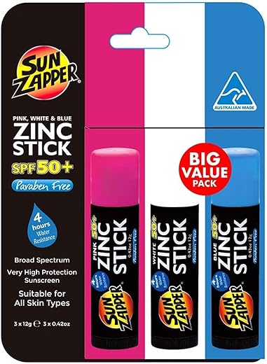 Protetor Solar Sun Zapper Óxido de Zinco – Rosa, Branco 50g