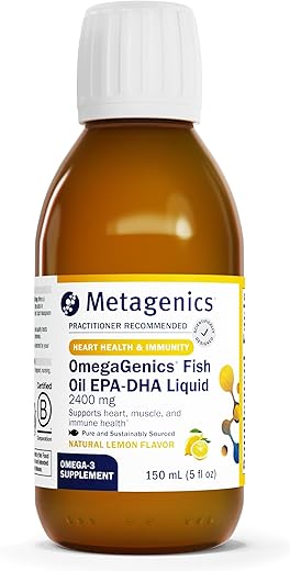 OmegaGenics EPA-DHA 2400 – Óleo de Peixe – Suporte à Saúde Cardíaca – 2400 mg de EPA-DHA – Marca Metagenics - Metagenics