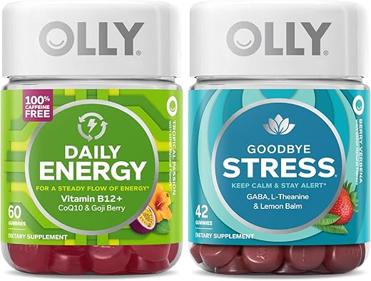 Starter Pack Bundle Energia Diária e Adeus ao Estresse, para um Fluxo Constante de Energia, Mantenha a Calma – OLLY - OLLY