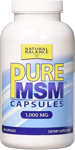 Pure MSM Cápsulas | Suplemento de Enxofre Ajuda a Suportar Conforto Articular, Colágeno | 60 Cápsulas | Marca Natural Balance - Natural Balance