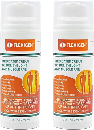 FLEXIGEN - Creme Tópico Natural com Olíbano | 2 Unidades de 3,2 oz (90 g) | Óleos Essenciais