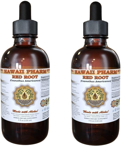 Extrato Líquido de Raiz Vermelha, Tintura de Raiz Vermelha (Ceanothus Americanus), Herbal, Hawaii Pharm, EUA, 2×120 ml