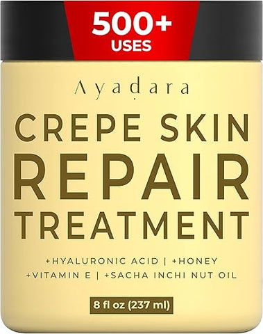 AYADARA - Tratamento Reparador para Pele Enrugada 240ml, Loção Firmadora para Pele Flácida, Creme Corretor de Rugas e Colágeno para Reafirmar a Pele do Corpo, Creme Anti-Rugas para Rosto, Pescoço, Braços e Pernas, 500 Utilizações