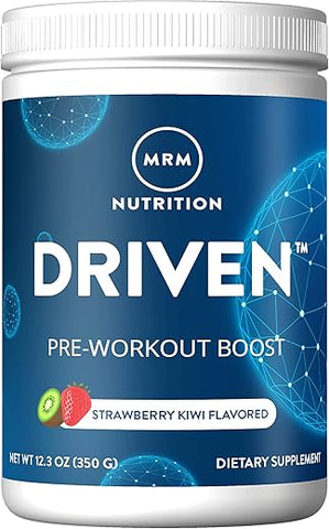 Nutrition Driven Pré-Treino em Pó | Sabor Morango Kiwi | 125mg Cafeína | Ingredientes Puros | Misturas Energéticas para Hidratação Muscular | Energia para Performance | Vegano - MRM
