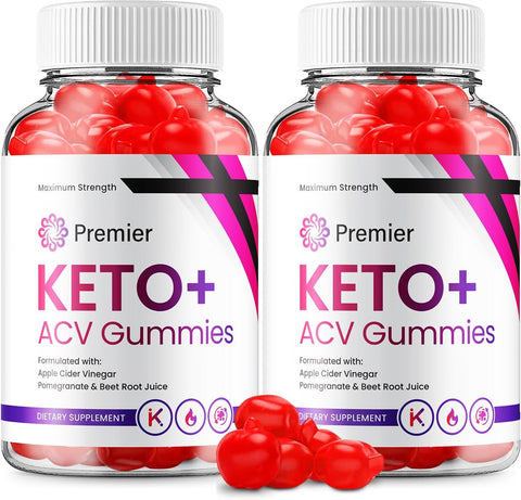 Indelo - (2 Pacotes) Gomas Premier Keto ACV – Fórmula Avançada Premiere Keto Plus ACV Gummies Vinagre de Maçã Premier – Suplemento Alimentar para Homens e Mulheres (120 Gomas)