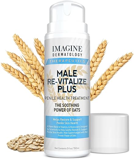 Imagine Dermatology - Creme Oats Penile Health Male Re-Vitalize PLUS – Hidratante para Pele – Tamanho Grande (150ml)