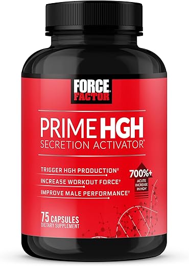 Prime HGH Secretion Activator: Suplemento HGH para Homens com AlphaSize Clinicamente Estudado para Estimular a Produção de HGH, Aumentar a Força nos Treinos e Melhorar - Force Factor