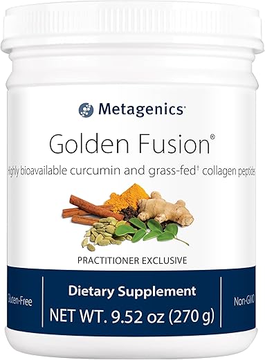 Golden Fusion: Curcumina Altamente Bioabsorvível e Peptídeos de Colágeno de Pasto†, 30 Porções - Metagenics
