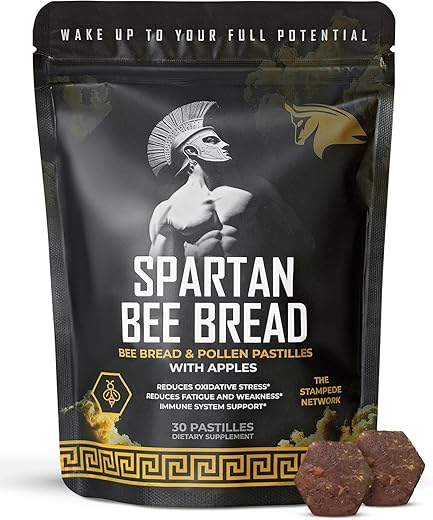 The Stampede Network - Spartan Bee Bread Chewables | Multivitamina Natural de Alta Absorção com Pólen de Abelha Orgânico | 60g