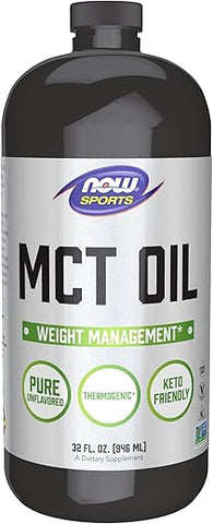 NOW Foods - Now Foods Óleo MCT 100%% 32 Onças (946 ml) – Potencialize sua saúde com o melhor óleo MCT