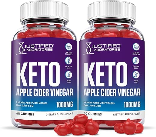 Gomas de Vinagre de Maçã Keto (3 Pacotes) 1000MG com Suco de Romã e Beterraba B12180 Gummies - Justified Laboratories