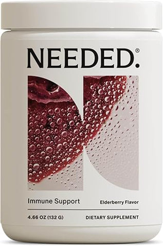 Pó de Suporte Imunológico para Toda a Família – Seguro na Gravidez – Zinco com Sabugueiro – Fácil de Tomar – Marca Immune Support - Needed.