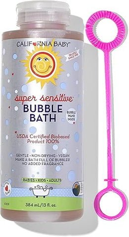 Super Sensitive Bubble Bath | Sem Fragrância Adicionada | Ingredientes 100% Vegetais (Certificado pelo USDA) | Amigável para Alergias | Bebês, Adultos | 100ml - California Baby