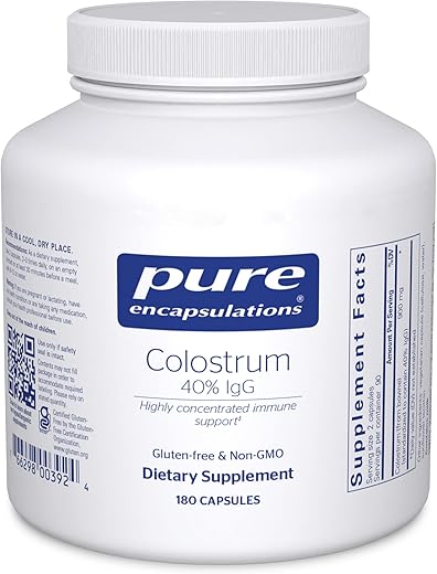 Colostrum | Suporte Imunológico Altamente Concentrado com 40% IgG | 180 Cápsulas - Pure Encapsulations