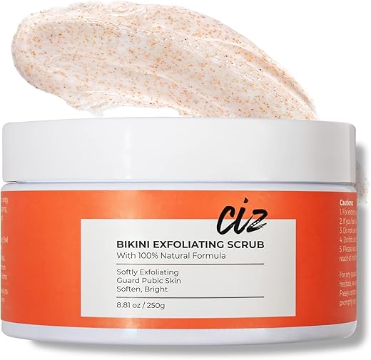 CIZ - Esfoliante para Área do Biquíni, Tratamento para Pelos Encravados e Irritações, Esfoliante de Açúcar, Depilação