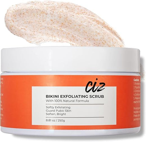 CIZ - Esfoliante para Área do Biquíni, Tratamento para Pelos Encravados e Irritações, Esfoliante de Açúcar, Depilação