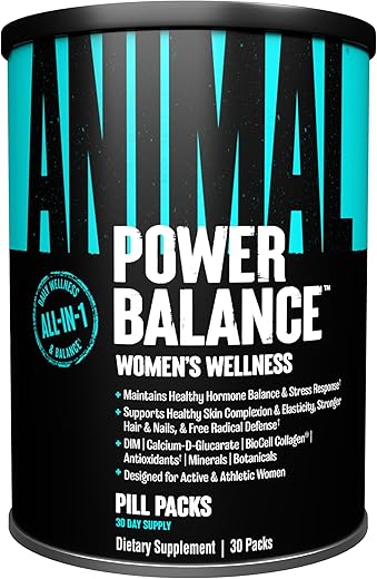 Power Balance – Fórmula Completa Alpha F para Mulheres – Equilíbrio Hormonal, Pele, Cabelo, Unhas, Humor e Estresse, Saúde Intestinal - Animal