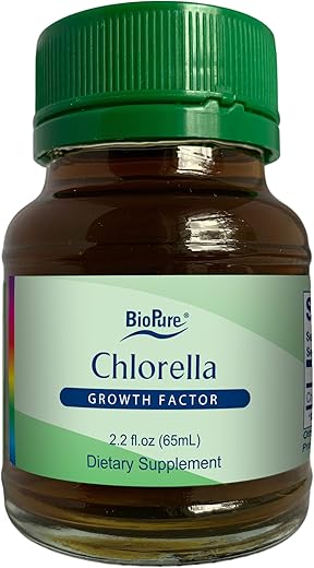 Chlorella Growth Factor Líquido – Superfood Nutracêutico Rico em Nutrientes, Proteínas, Vitaminas e Minerais – 100% Natural e Poderoso - BioPure