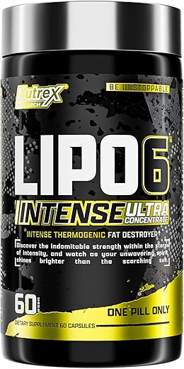 Lipo6 Black Intense Ultra Concentrate Queimador de Gordura Termogênico | Perda de Peso | 60 Cápsulas - Nutrex Research