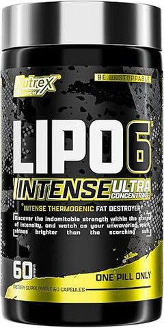 Lipo6 Black Intense Ultra Concentrate Queimador de Gordura Termogênico | Perda de Peso | 60 Cápsulas - Nutrex Research