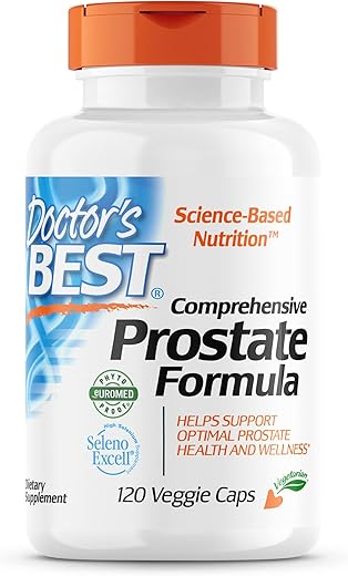 Doctor's BEST - Fórmula Prostática Abrangente Doctor’s Best – Saw Palmetto, Pygeum Africano, Raiz de Urtiga, CardioAid