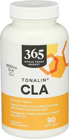 Tonalin Cla 1300mg, 90 Softgels – Óleo de Cártamo Conjugado de Alta Potência - 365 by Whole Foods Market