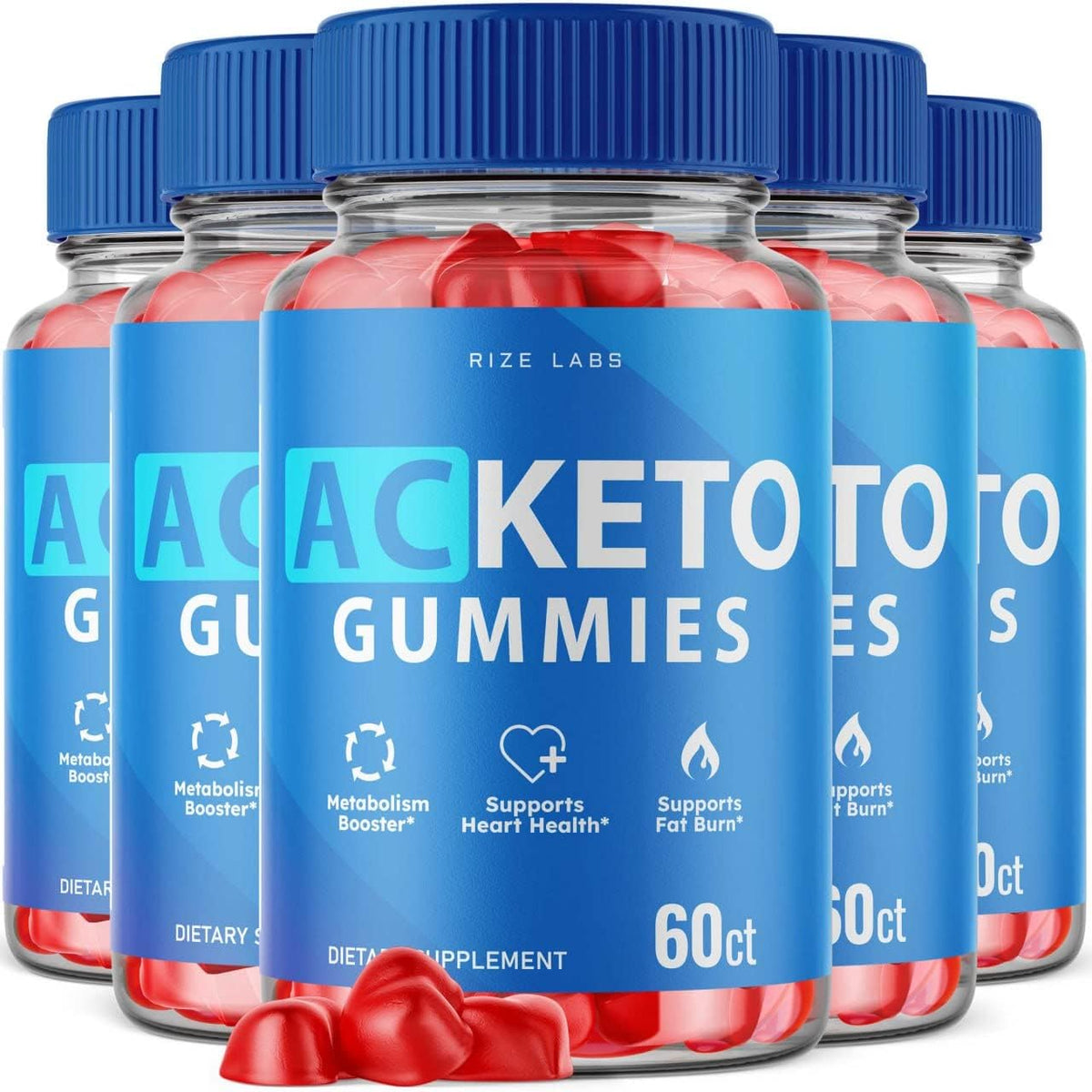 rize labs - (5 Pacotes) Gomas AC Keto – Gomas AC Keto para Suporte Avançado à Perda de Peso Fórmula de Força Máxima Keto ACV Energia 1000MG ACV Plus Gummy Transform Pastillas Gomitas (300 Gomas)