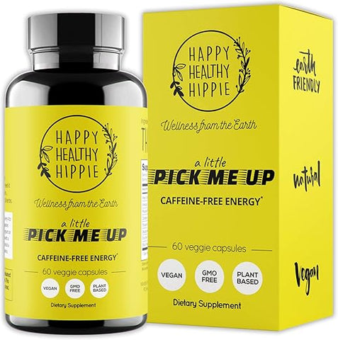 Pílulas Naturais de Energia – Sem Cafeína – Energia, Metabolismo, Poder Mental – 7 Ervas - Happy Healthy Hippie
