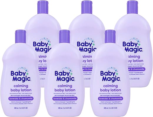 Loção Calmante Baby Magic 16.5oz, Lavanda – Hidratação e Relaxamento para o Bebê