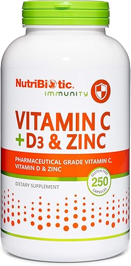 Vitamina C Vitamina D3 | Reforço Imunológico | 60 cápsulas | 500mg + 1000UI | Alta qualidade - NutriBiotic