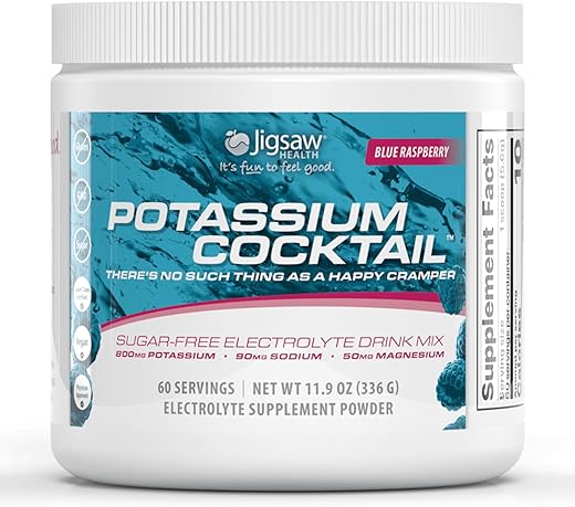 Potassium Cocktail – Blue Raspberry, 60 Frascos de 60g - Jigsaw Health
