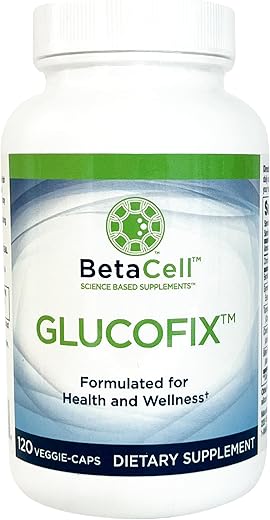 BETACELL - Glucofix – Suplemento de Berberina – Herbal com Canela, Gymnema, Berberina, Melão Amargo e Cúrcuma – 120 Cápsulas