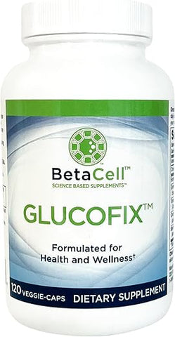BETACELL - Glucofix – Suplemento de Berberina – Herbal com Canela, Gymnema, Berberina, Melão Amargo e Cúrcuma – 120 Cápsulas