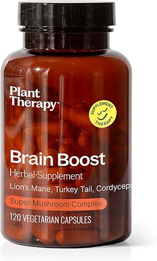 Cápsulas de Suplemento Herbal Brain Boost, Suporte à Memória – 60 cápsulas - Plant Therapy