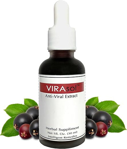 Intelligent Remedies - VIRAsol – Extrato Herbal com Sabugueiro, PAU D’arco, Canela e Pau Rosa Africano – 100g