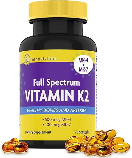 Suplemento de Vitamina K2 MK-7 em Cápsulas – 90 Unidades - InnovixLabs